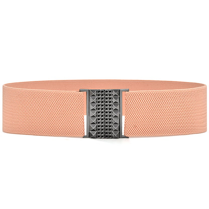 Belt Gold pair buckle elastic belt