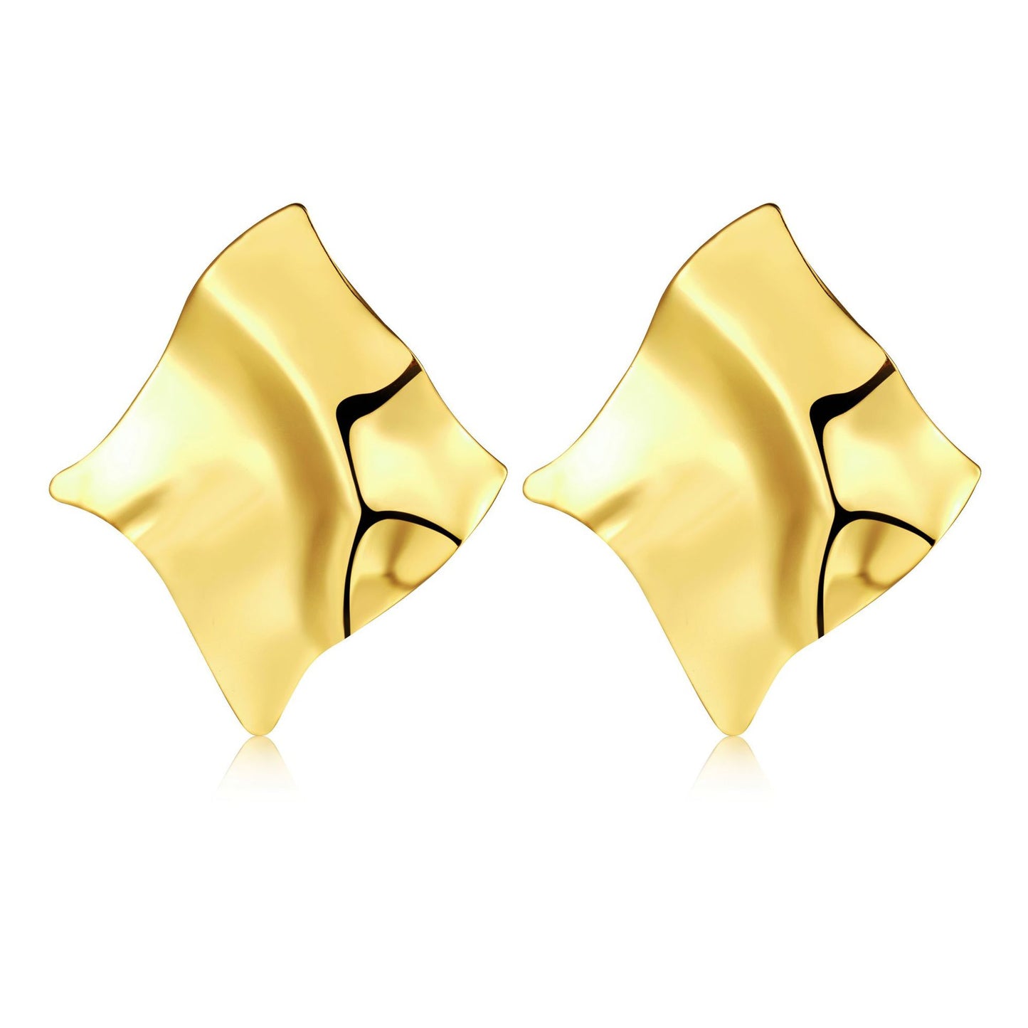 Irregular Metallic Stud Earrings