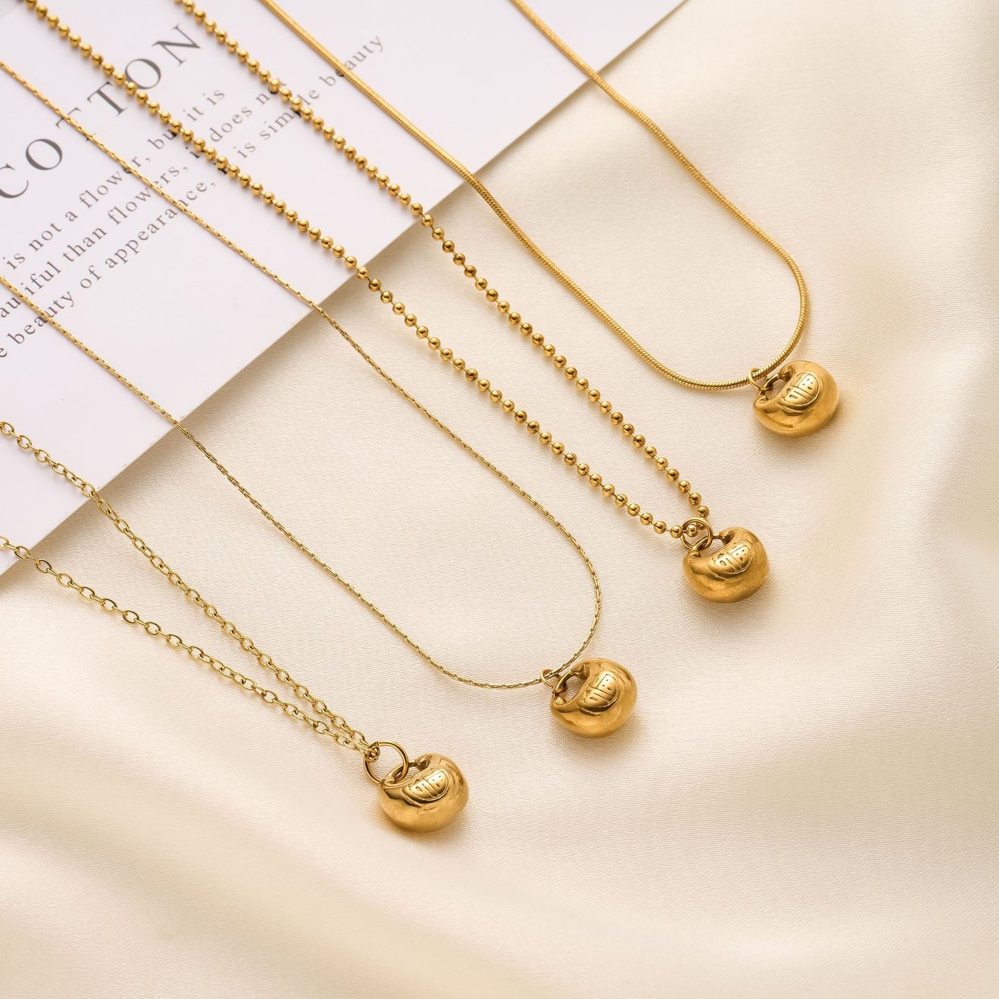 18K Gold Lucky Bag Necklace