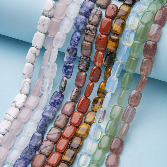 Cuentas espaciadoras cuadradas de cristal de 10*14MM 