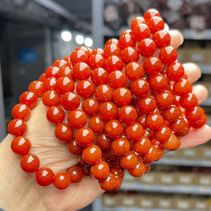 Cherry Red Nanhong Agate Bracelet