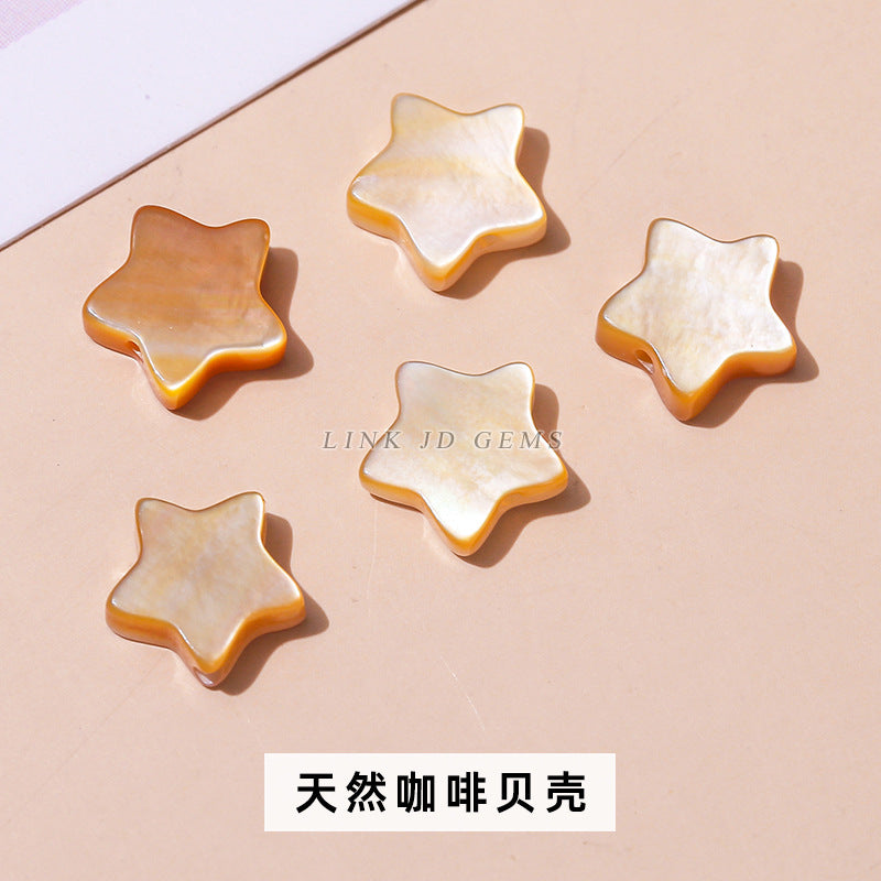 8Mm natural shell pentagram loose beads