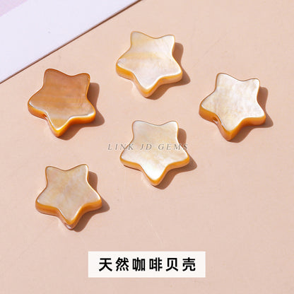 8Mm natural shell pentagram loose beads