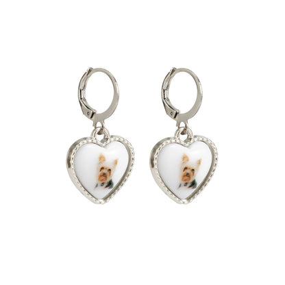 Acrylic pendant earrings.