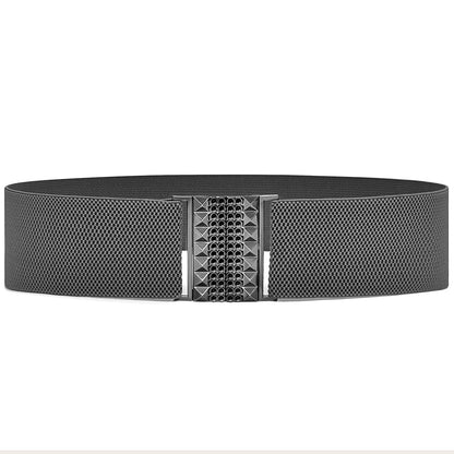 Belt Gold pair buckle elastic belt