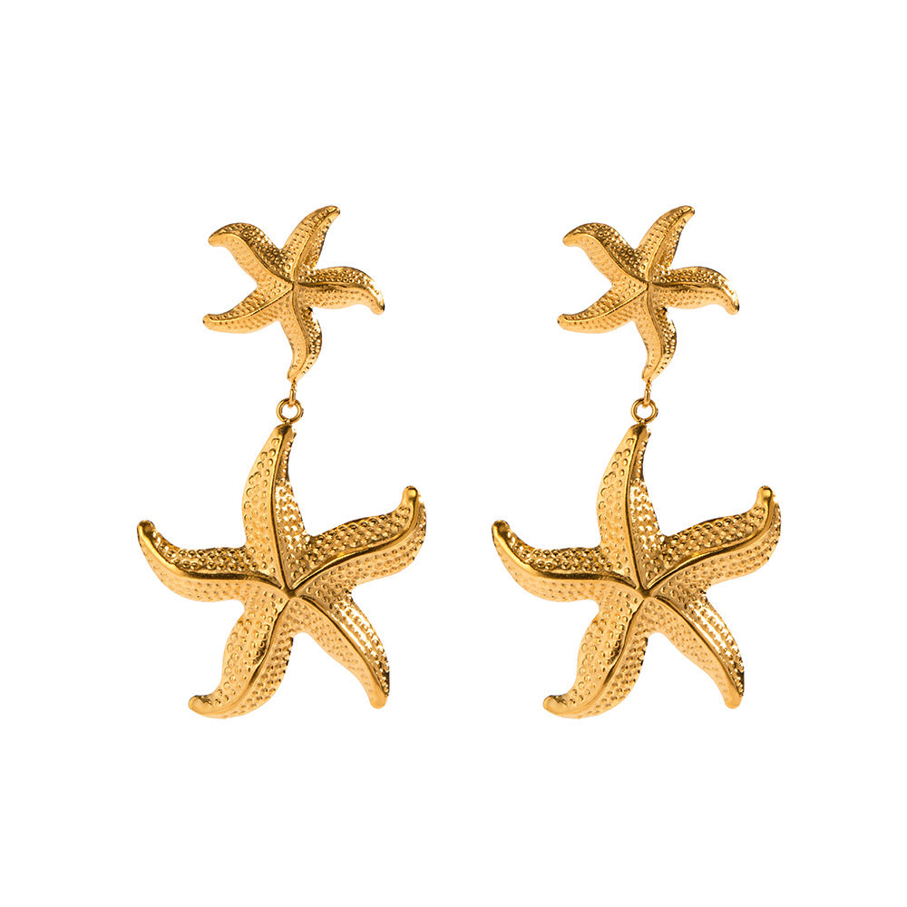 Starfish pendant earrings