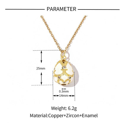 18K real gold color-preserving copper zircon water drop eye pendant.