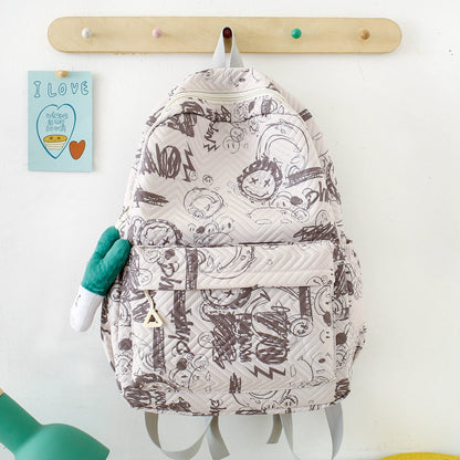 Graffiti comic schoolbag, fashionable backpack