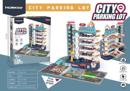 Dinosaur Mountain Track Car Adventure Aparcamiento Juguete para niños de 3 a 4 años 