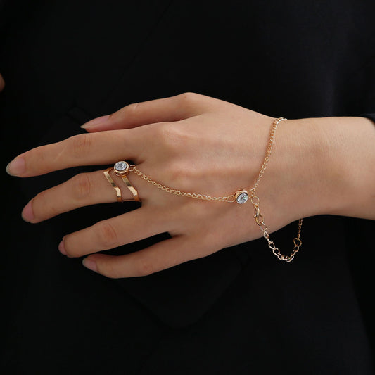 Diamond V-Ring Bracelet