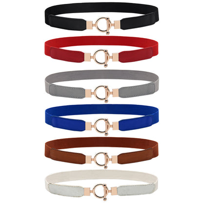 Retro Circle Button Slim Waist Seal