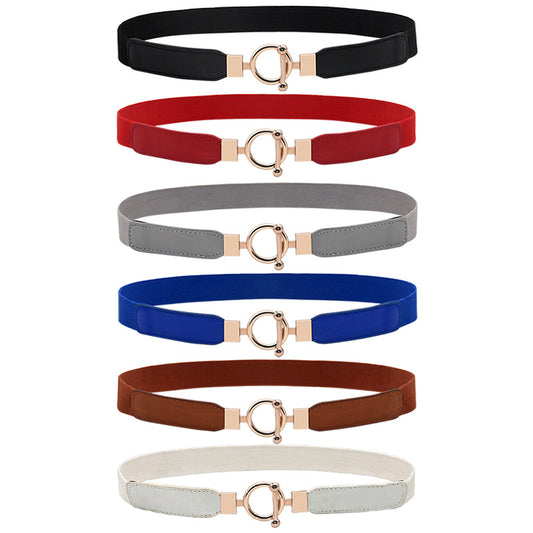 Retro Circle Button Slim Waist Seal