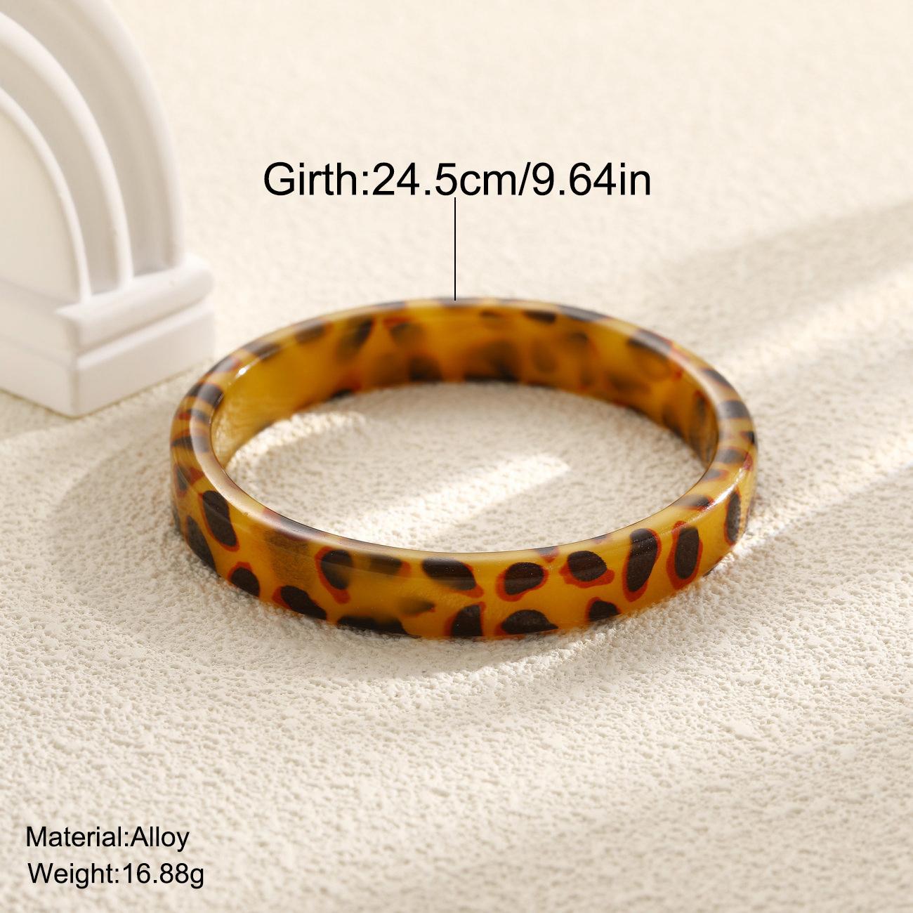 Leopard Print Acrylic Bracelet