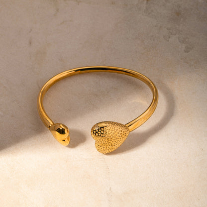 Asymmetric heart bracelet
