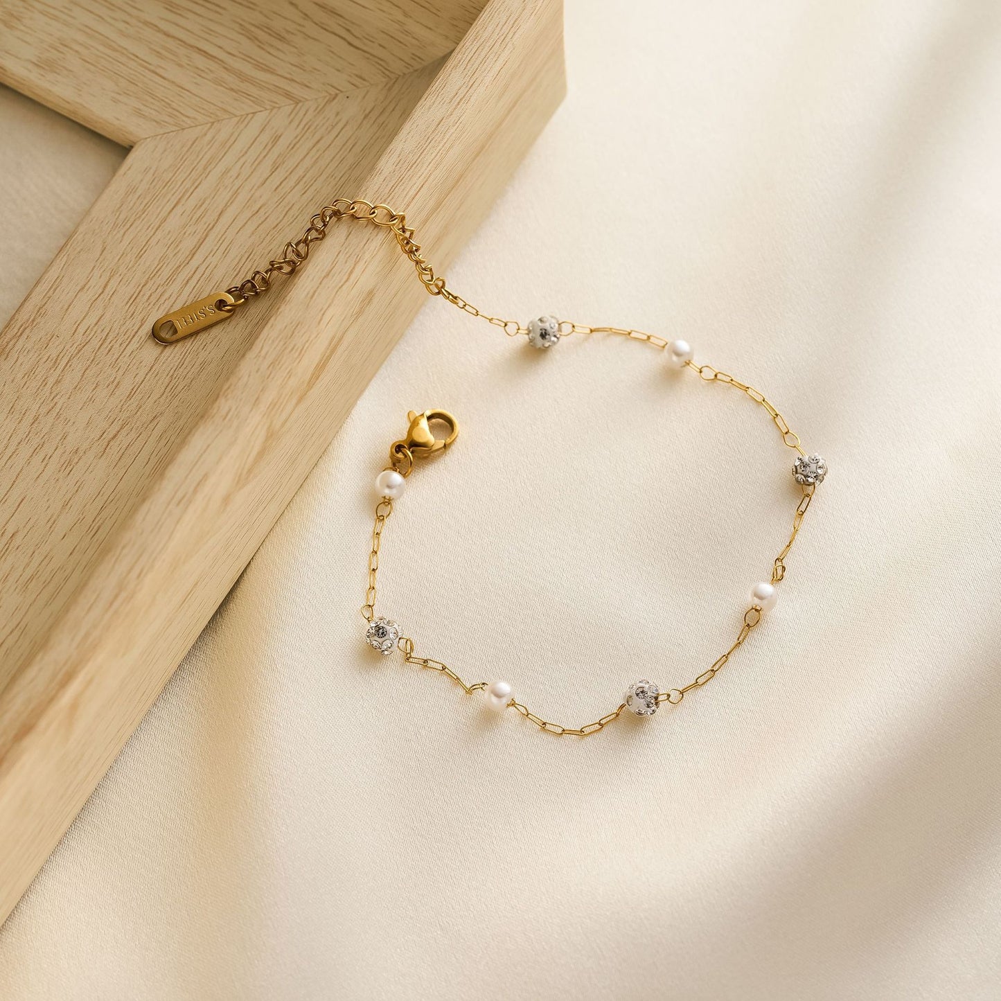 Summer 18K Titanium Steel Star Pearl Bracelet