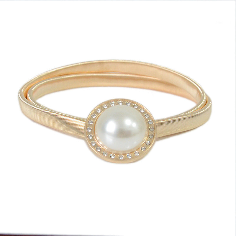 Round buckle metal spring chain waist chain