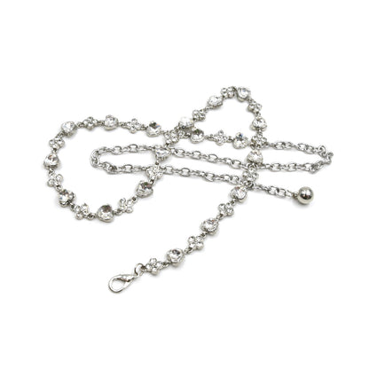 Silver Diamond Pearl Waist Chain