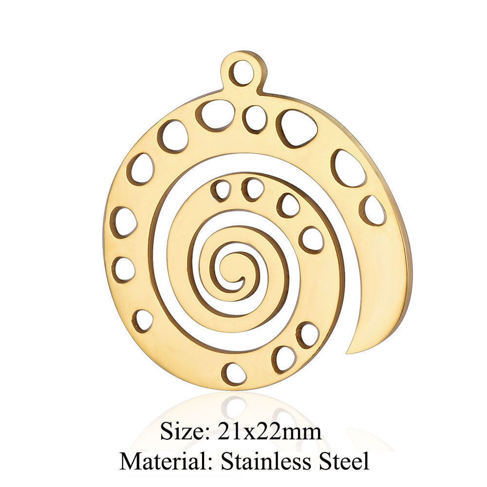 5 pcs/bag witch titanium steel pendant peach heart cross