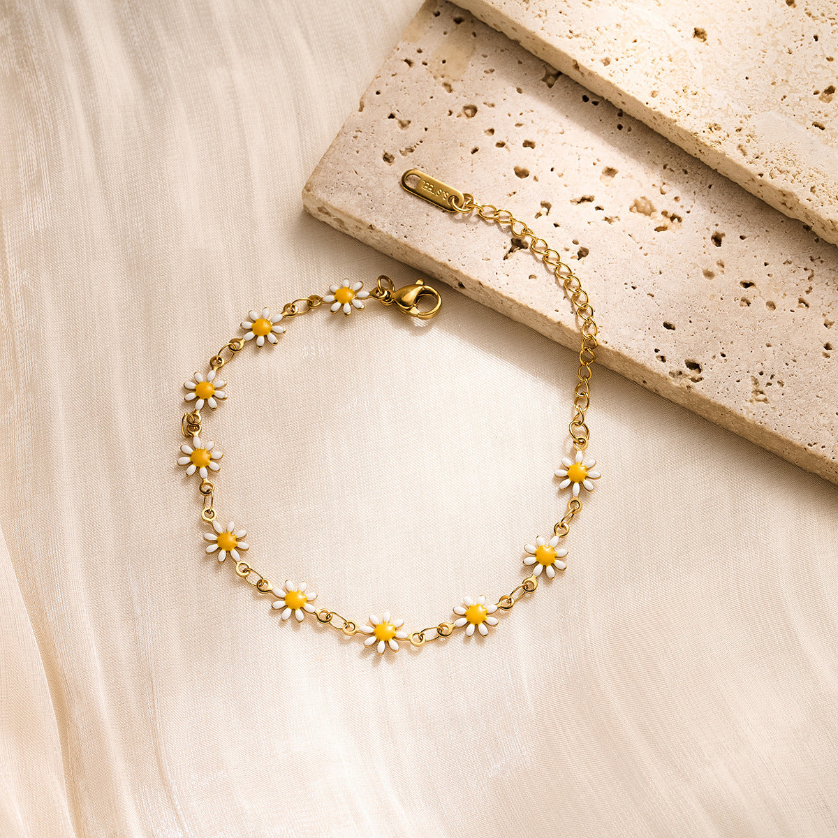 Titanium Steel Daisy Flower Necklace