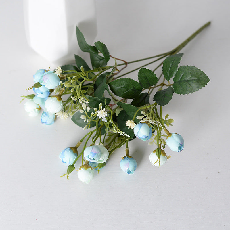 Artificial rose green buds bunch of artificial flowers