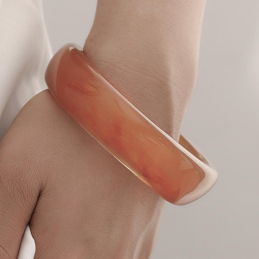 Retro Irregular Acrylic Wide Bracelet