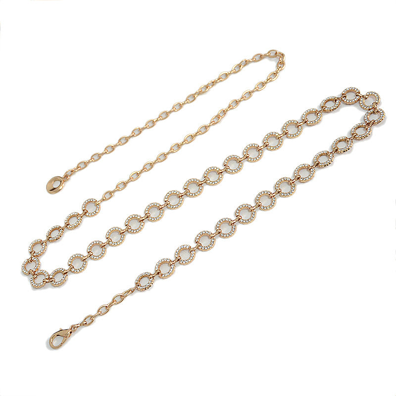 Ring buckle metal chain waist chain