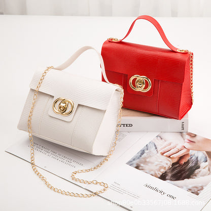 Foreign trade lizard pattern portable square bag