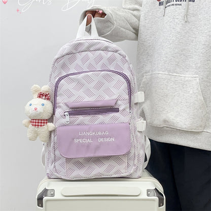 Nylon alphabet casual backpack
