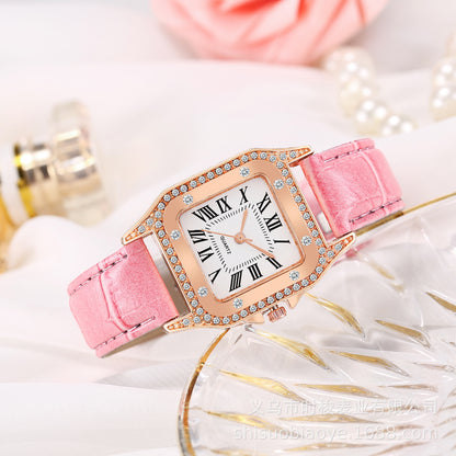 Barrel Square Belt Ladies Watch