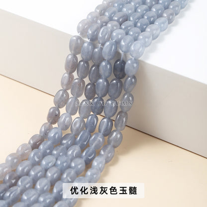 8 * 11Mm multi-color chalcedony bucket beads square loose beads