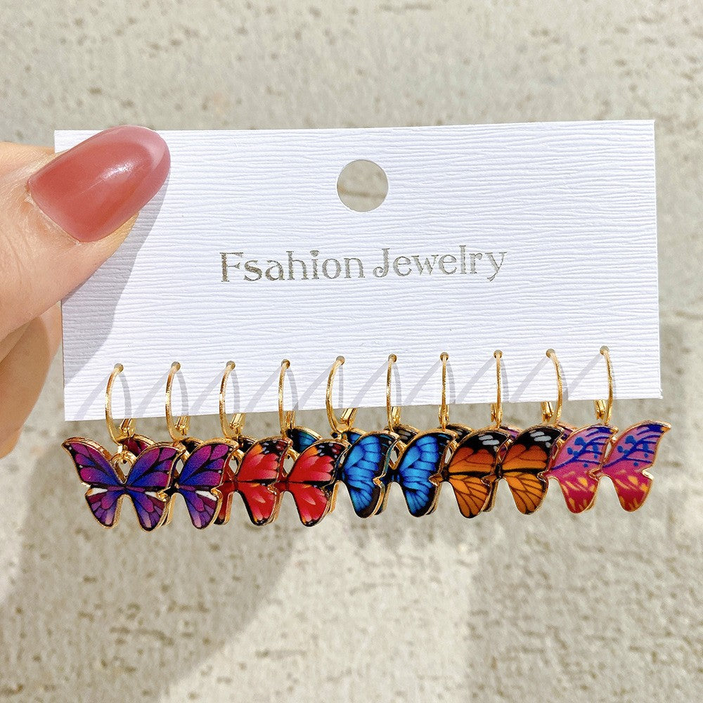 Butterfly Earring Set (5-piece)