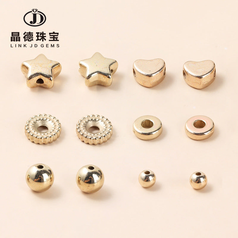 Gold-plated acrylic beads