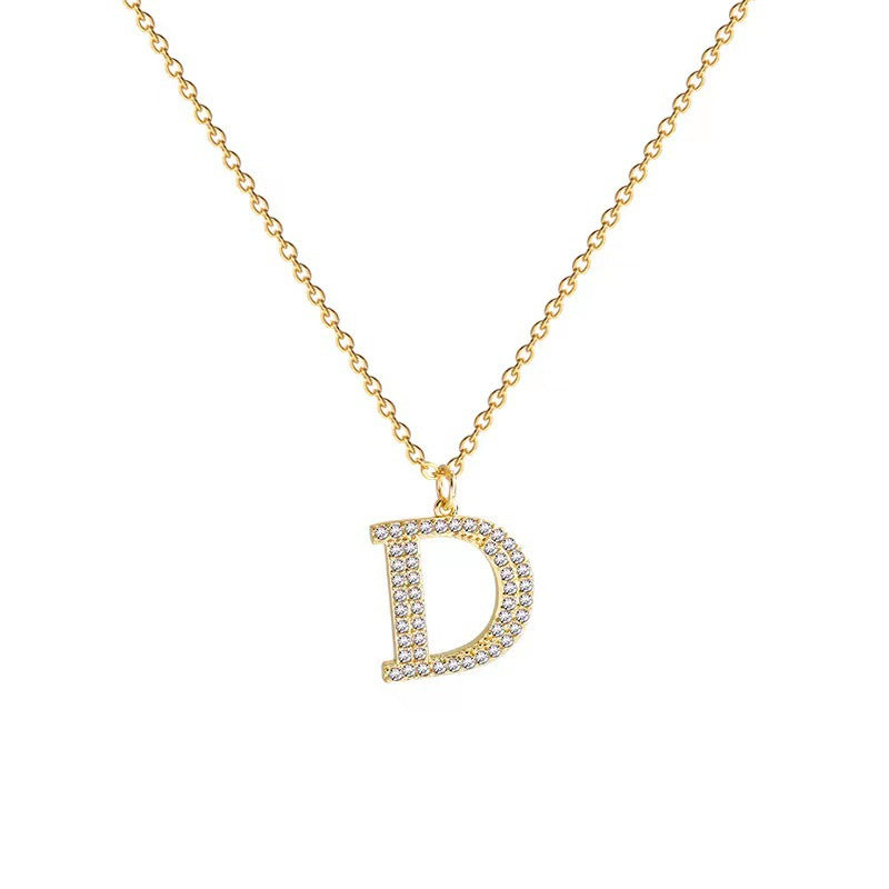 Elegant D-letter Necklace, Chic and Versatile