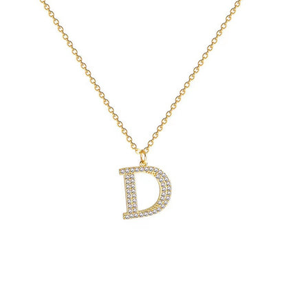 Elegant D-letter Necklace, Chic and Versatile