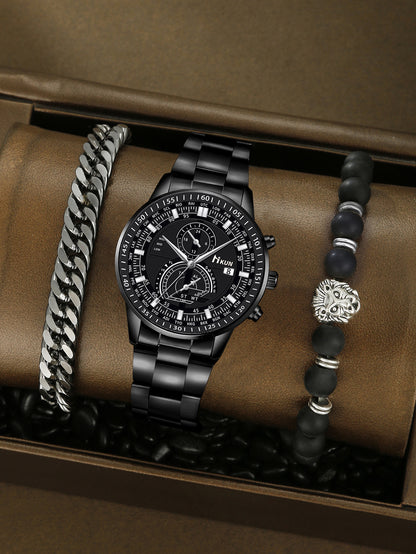 Alloy Watch Crown Beaded Turquoise Set