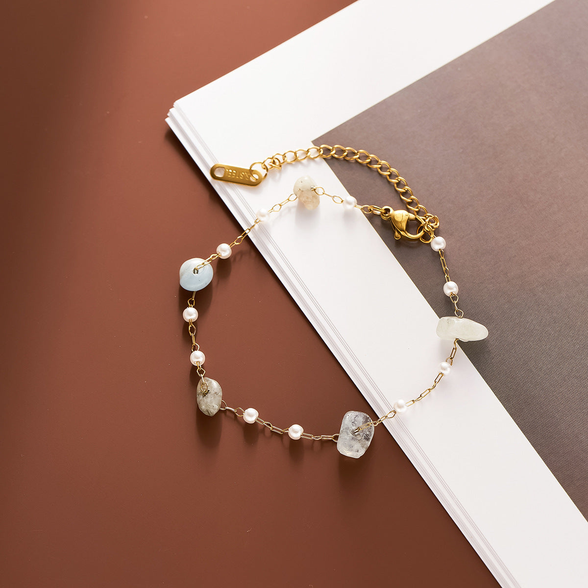 18K Gold Pearl Gravel Bracelet