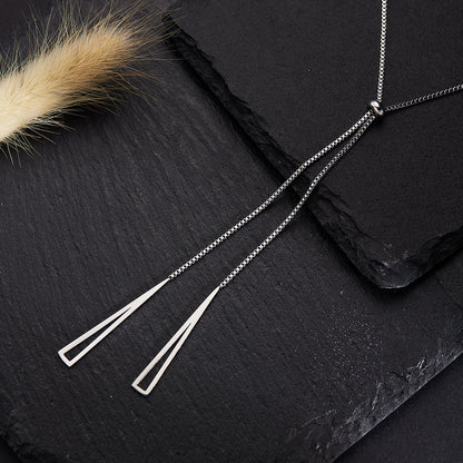 Silver Titanium Steel Necklace Strip