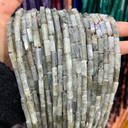 4*13mm long crystal agate cube special shaped beads