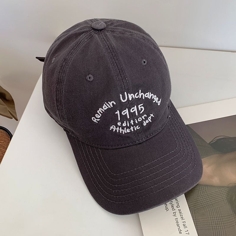 Embroidered Wide-Brim Baseball Cap