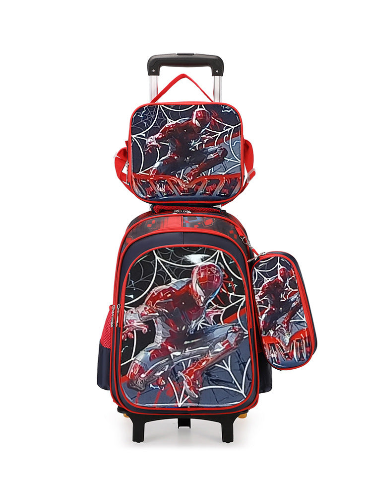 Can hold tie rod schoolbag lunch bag pencil case three-piece set