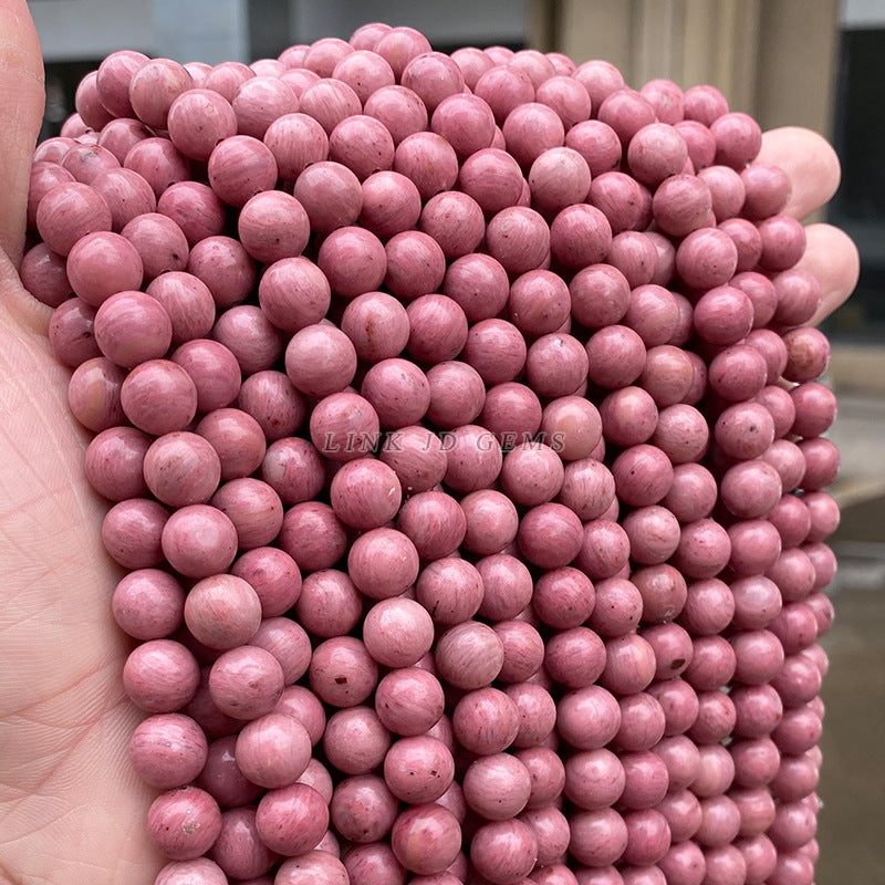 7A natural rosestone round beads