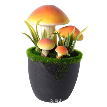 Simulation hairy mushroom flower pot