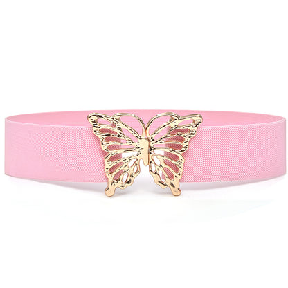 Butterfly Buckle Rhinestone Inlaid Belt