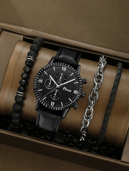 Quartz Watch Business Bracelet Set
