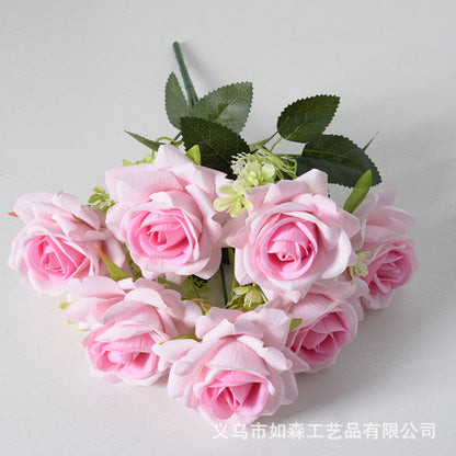 Artificial flower 7 heads Aisha rose