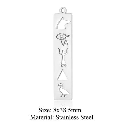 5 pcs/bag witch hat titanium steel eye pendant