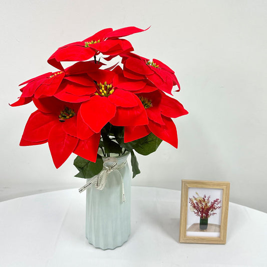 Flor artificial de flor de pascua 
