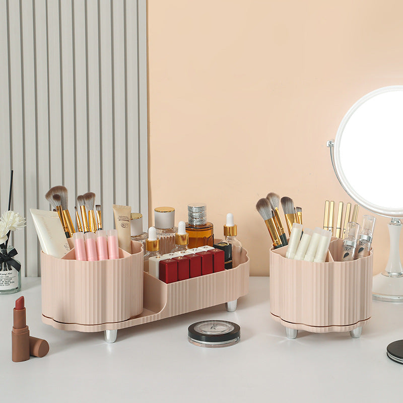 Rotating make-up brush organizer