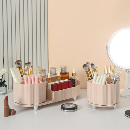 Rotating make-up brush organizer