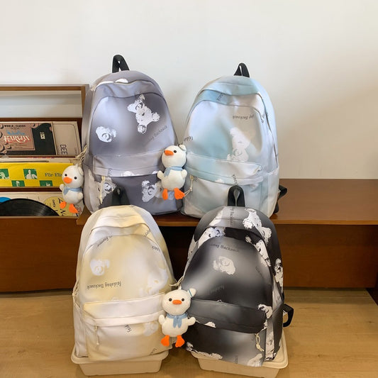 Student backpack load-reducing and spine-protecting backpack